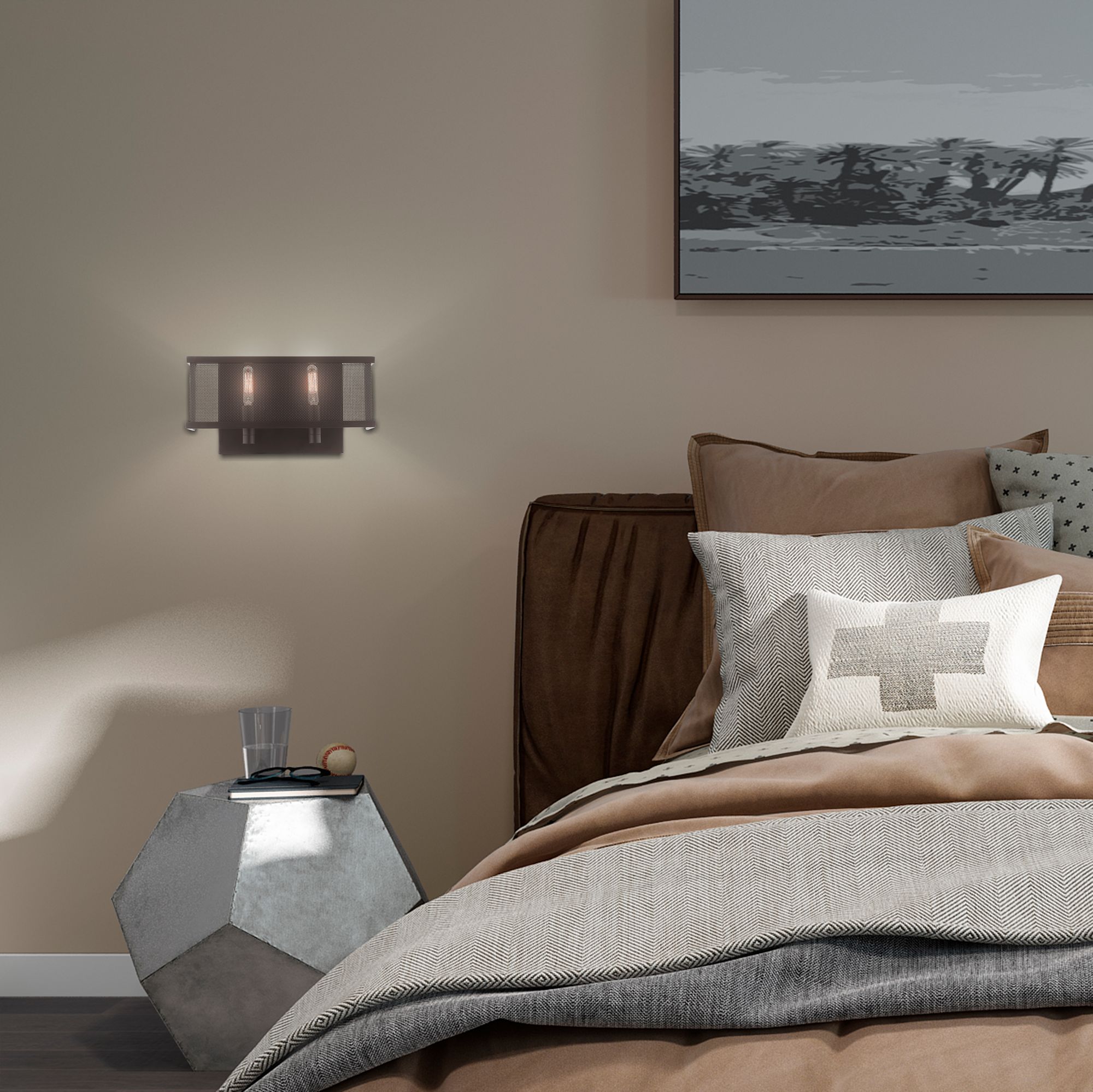 Braddock 2 Light Bronze ADA Wall Sconce