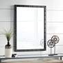 Braddock 28" x 38" Rustic Industrial Black Frame Wall Mirror