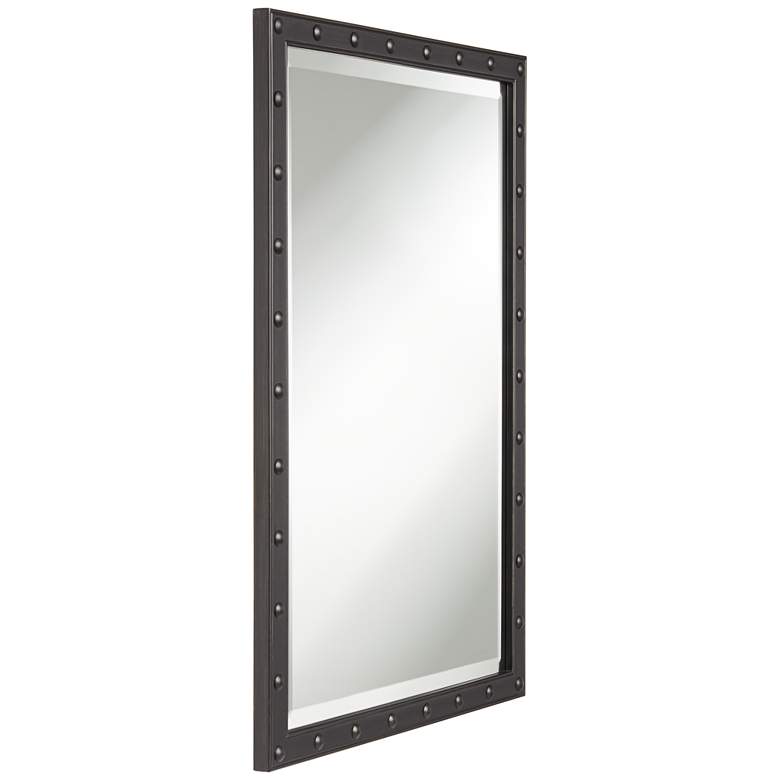 Image 3 Braddock 28" x 38" Rustic Industrial Black Frame Wall Mirror more views
