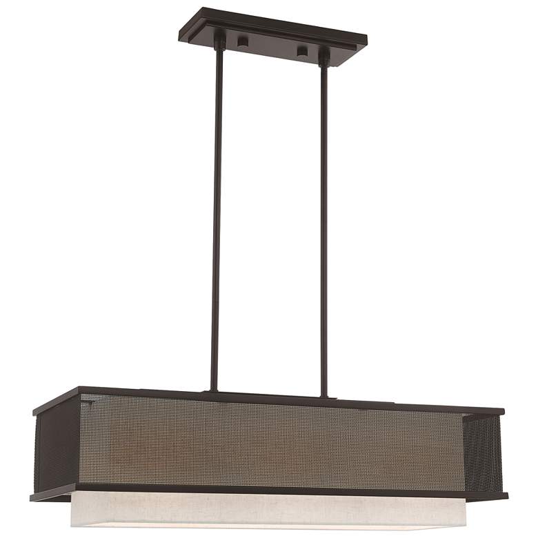Image 1 Braddock 3 Light Bronze Linear Chandelier