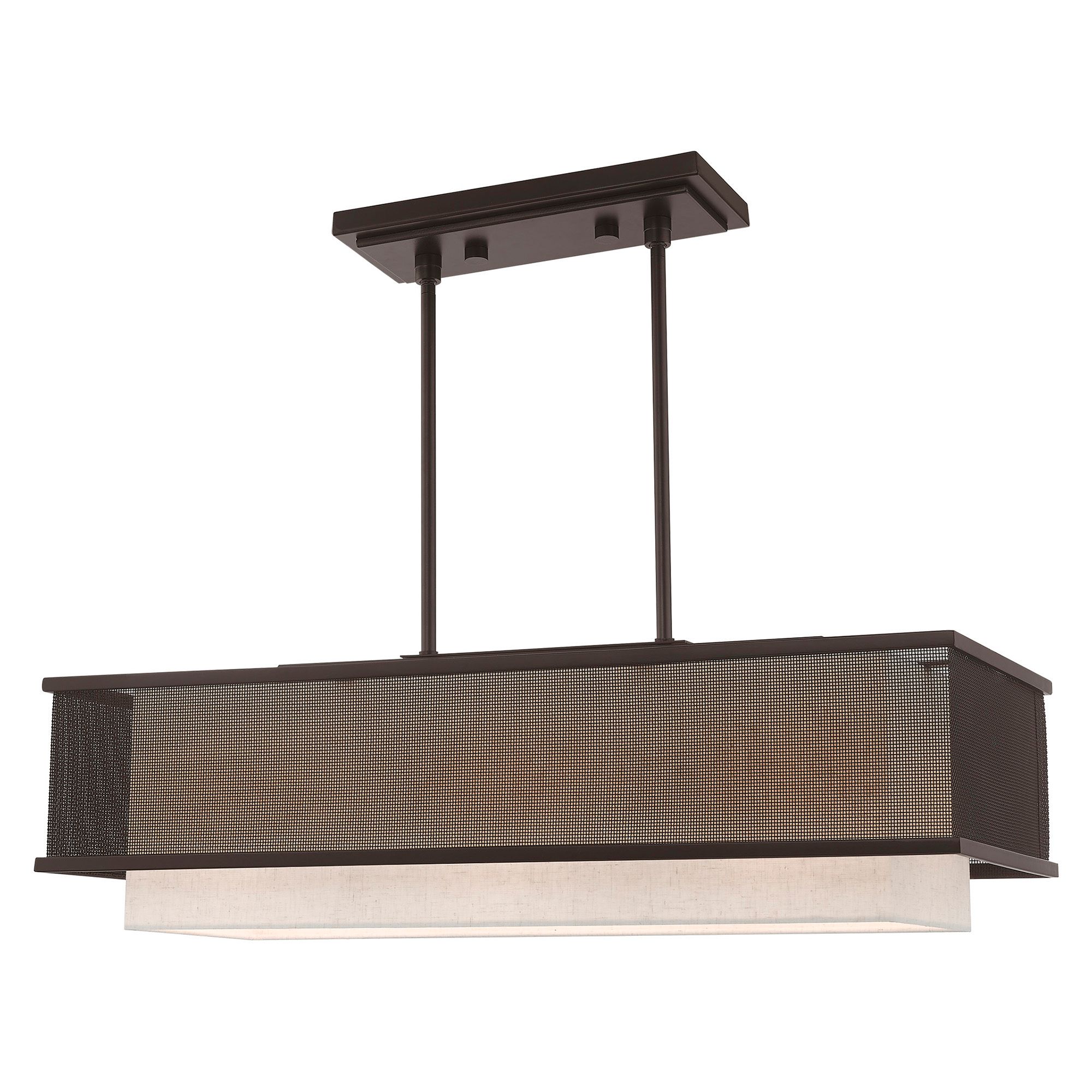 Braddock 3 Light Bronze Linear Chandelier