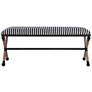 Braddock 47 1/2" Wide Blue and White Sailor-Striped Bench