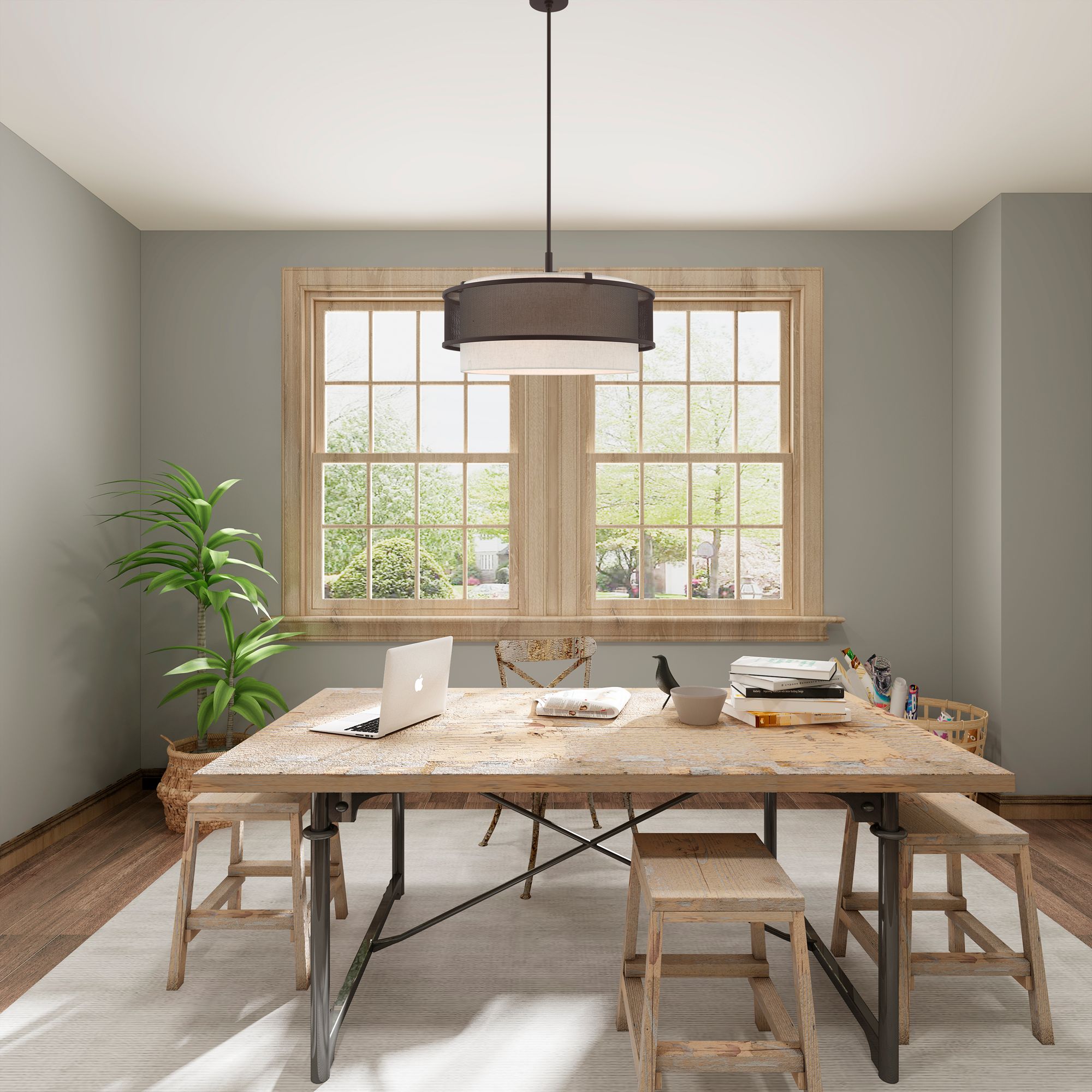 Braddock 5 Light Bronze Pendant Chandelier