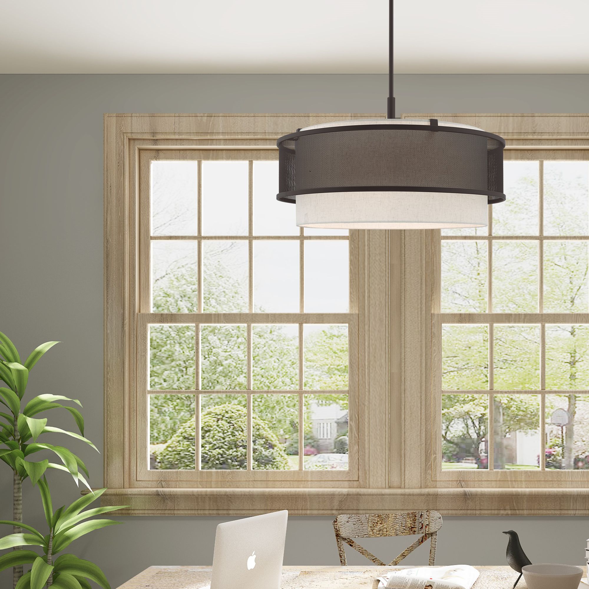 Braddock 5 Light Bronze Pendant Chandelier