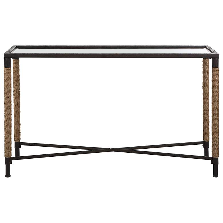 Image 2 Braddock 52" Wide Rustic Iron Rectangular Console Table