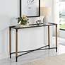 3_Braddock 52" Wide Rustic Iron Rectangular Console Table more views