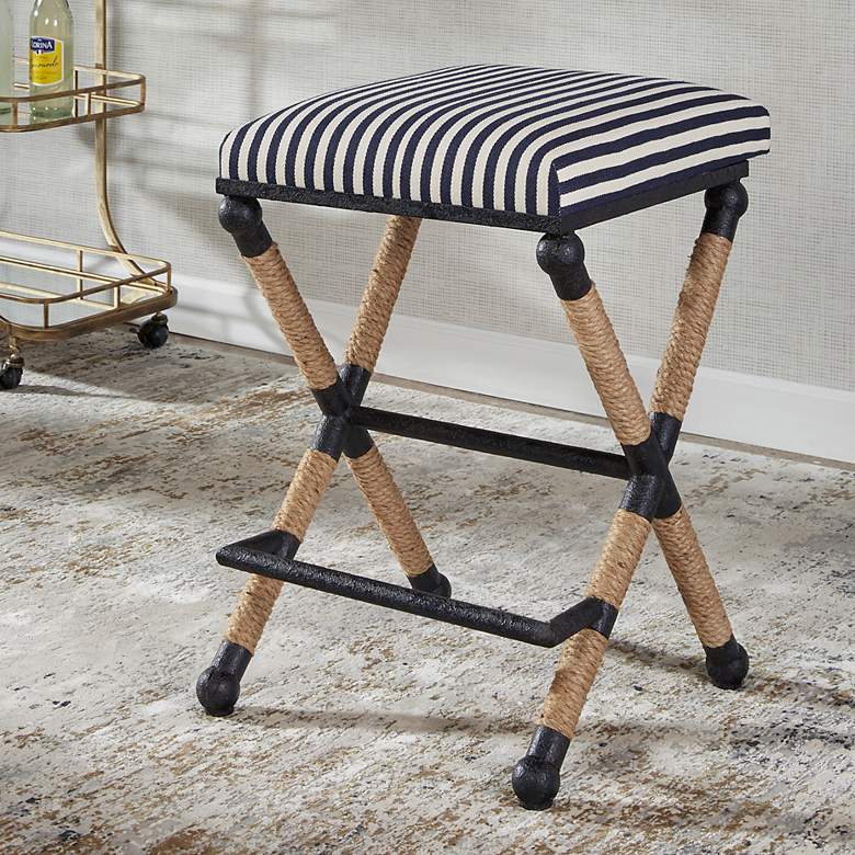 Image 1 Braddock Navy and Cream Counter Stool