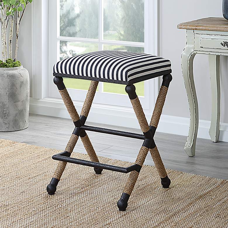 Image 3 Braddock Navy and Cream Counter Stool more views