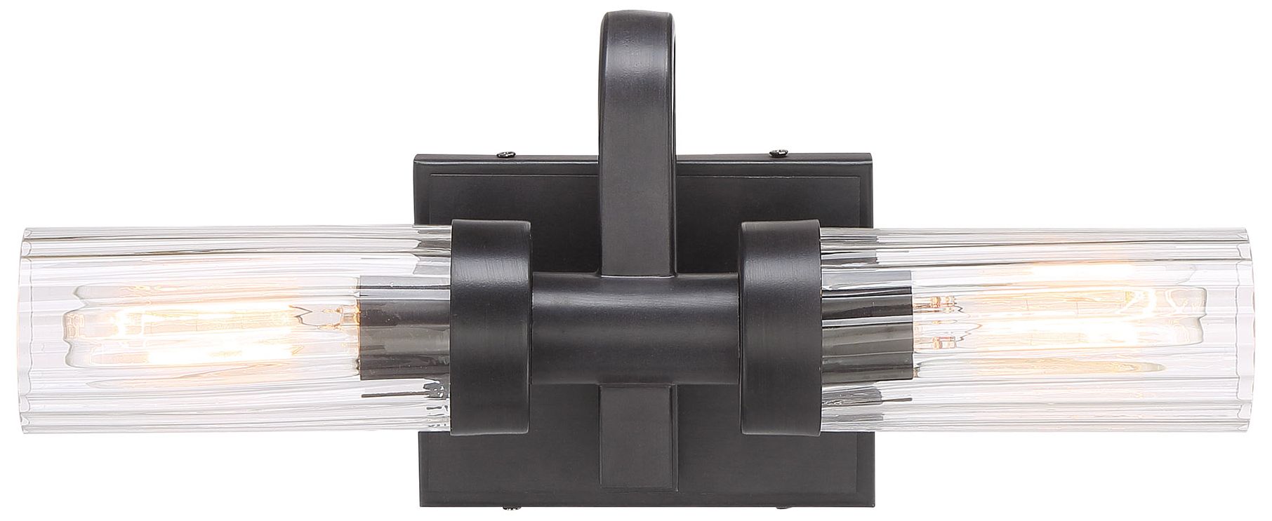 Image 2 Braden 16 in. 2-Light Iron Graphite Bath Bar Vanity Light