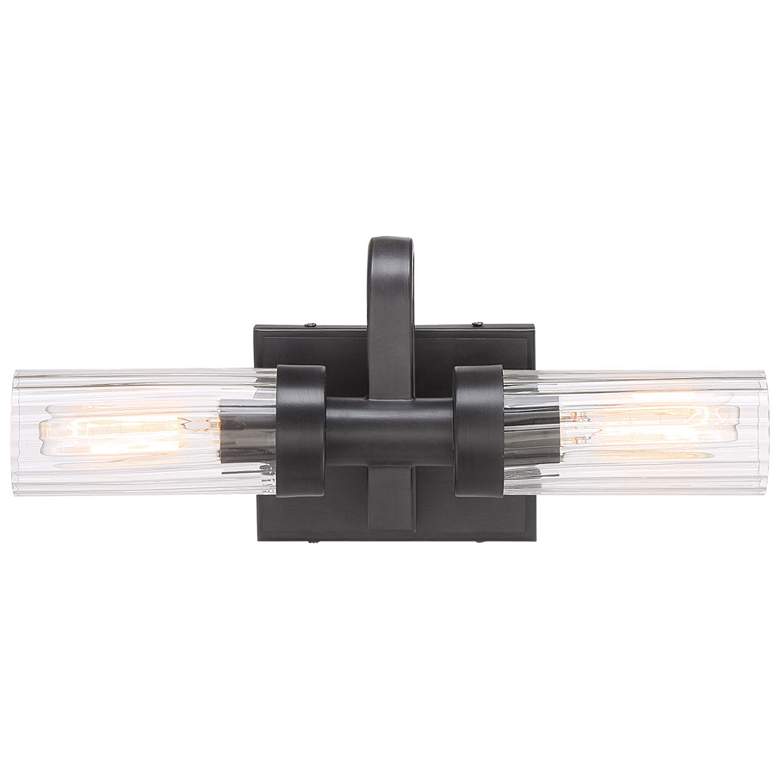Image 2 Braden 16 in. 2-Light Iron Graphite Bath Bar Vanity Light