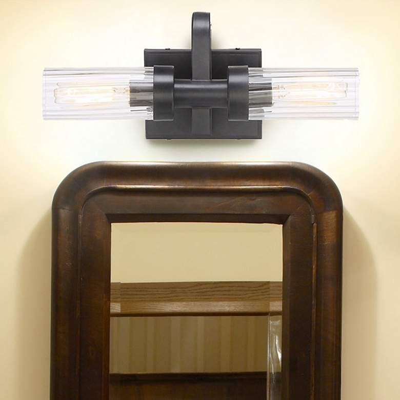 Image 1 Braden 16 in. 2-Light Iron Graphite Bath Bar Vanity Light