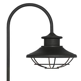 Image3 of Braden 23 1/2" High Textured Black Outdoor LED Rustic Cage Path Light more views