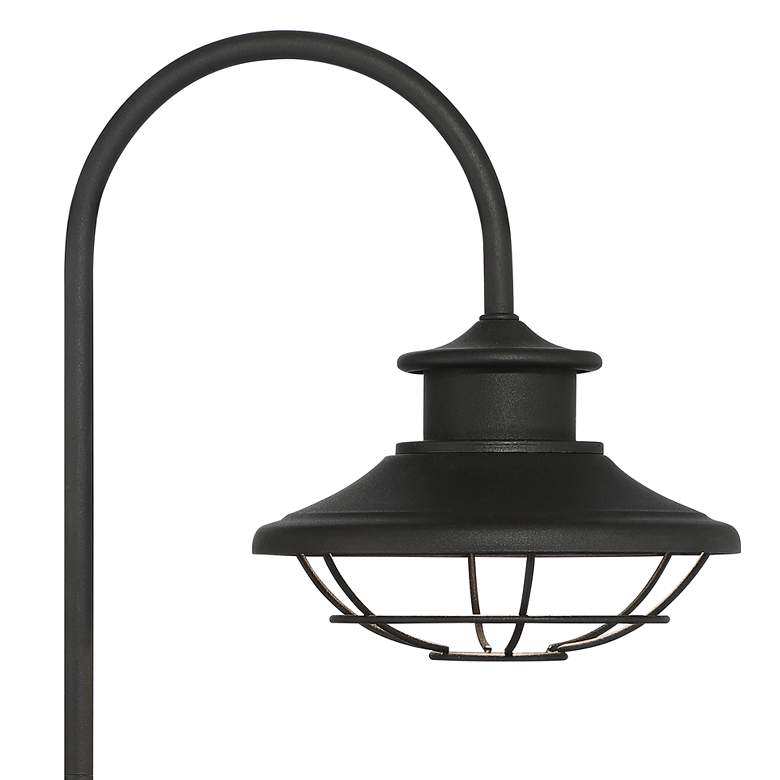 Image 3 Braden 23 1/2 inch High Textured Black Outdoor LED Rustic Cage Path Light more views