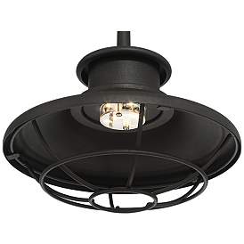 Image4 of Braden 23 1/2" High Textured Black Outdoor LED Rustic Cage Path Light more views