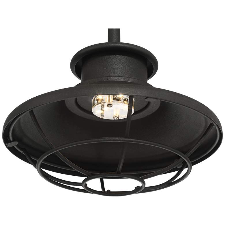 Image 4 Braden 23 1/2" High Textured Black Outdoor LED Rustic Cage Path Light more views