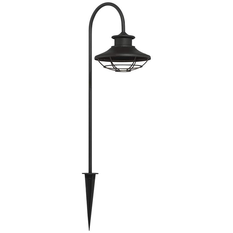 Image 6 Braden 23 1/2" High Textured Black Outdoor LED Rustic Cage Path Light more views