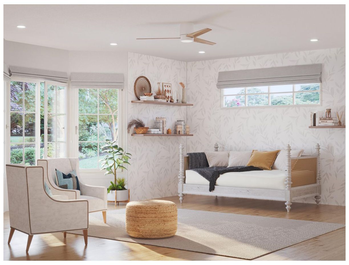 Image 2 Braden Collection 56" Three-Blade Indoor Hugger Ceiling Fan more views