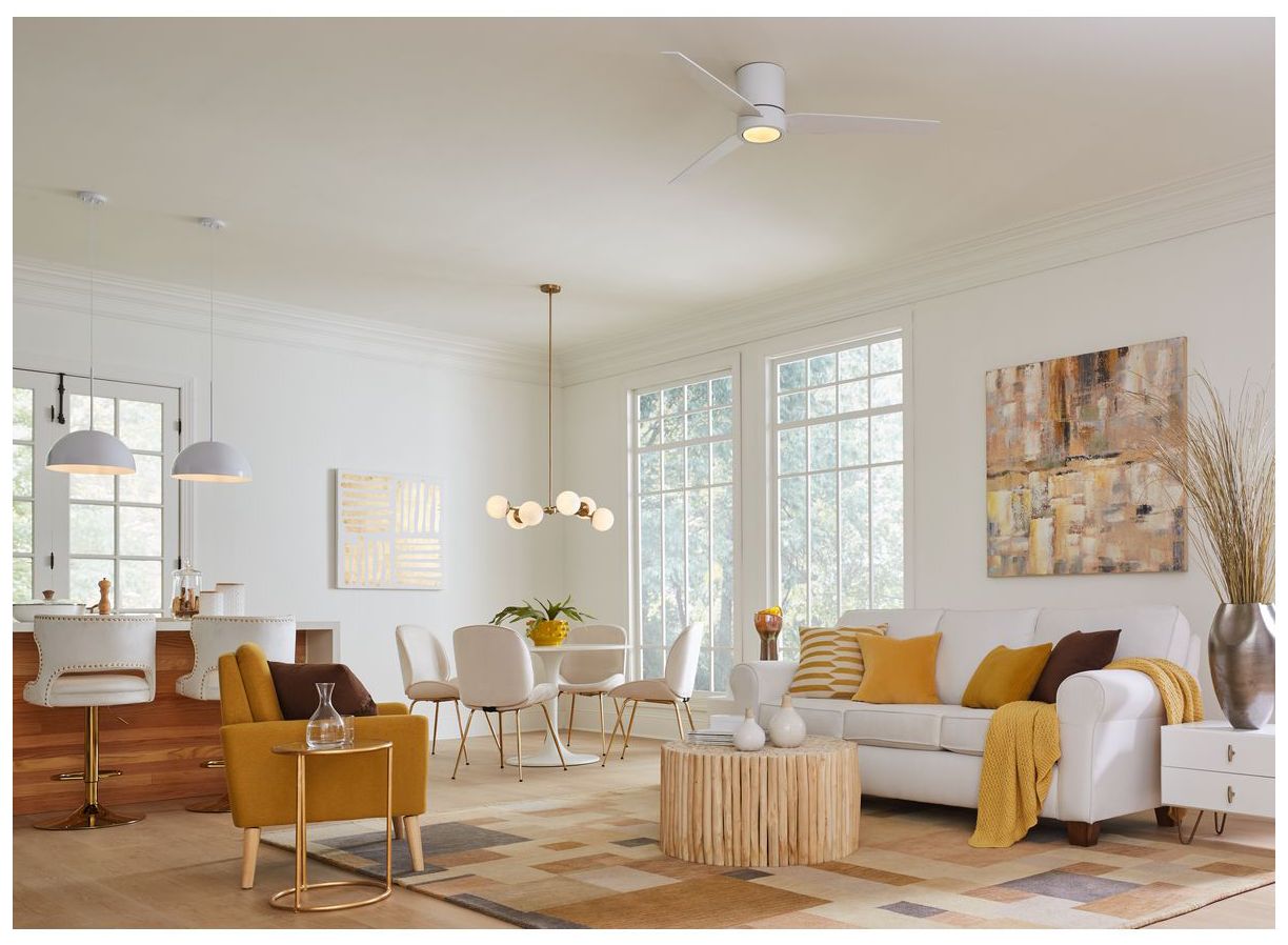 Image 3 Braden Collection 56" Three-Blade Indoor Hugger Ceiling Fan more views