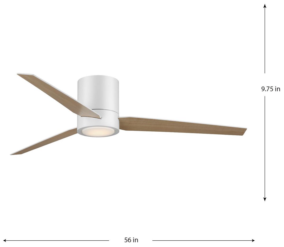 Image 4 Braden Collection 56" Three-Blade Indoor Hugger Ceiling Fan more views