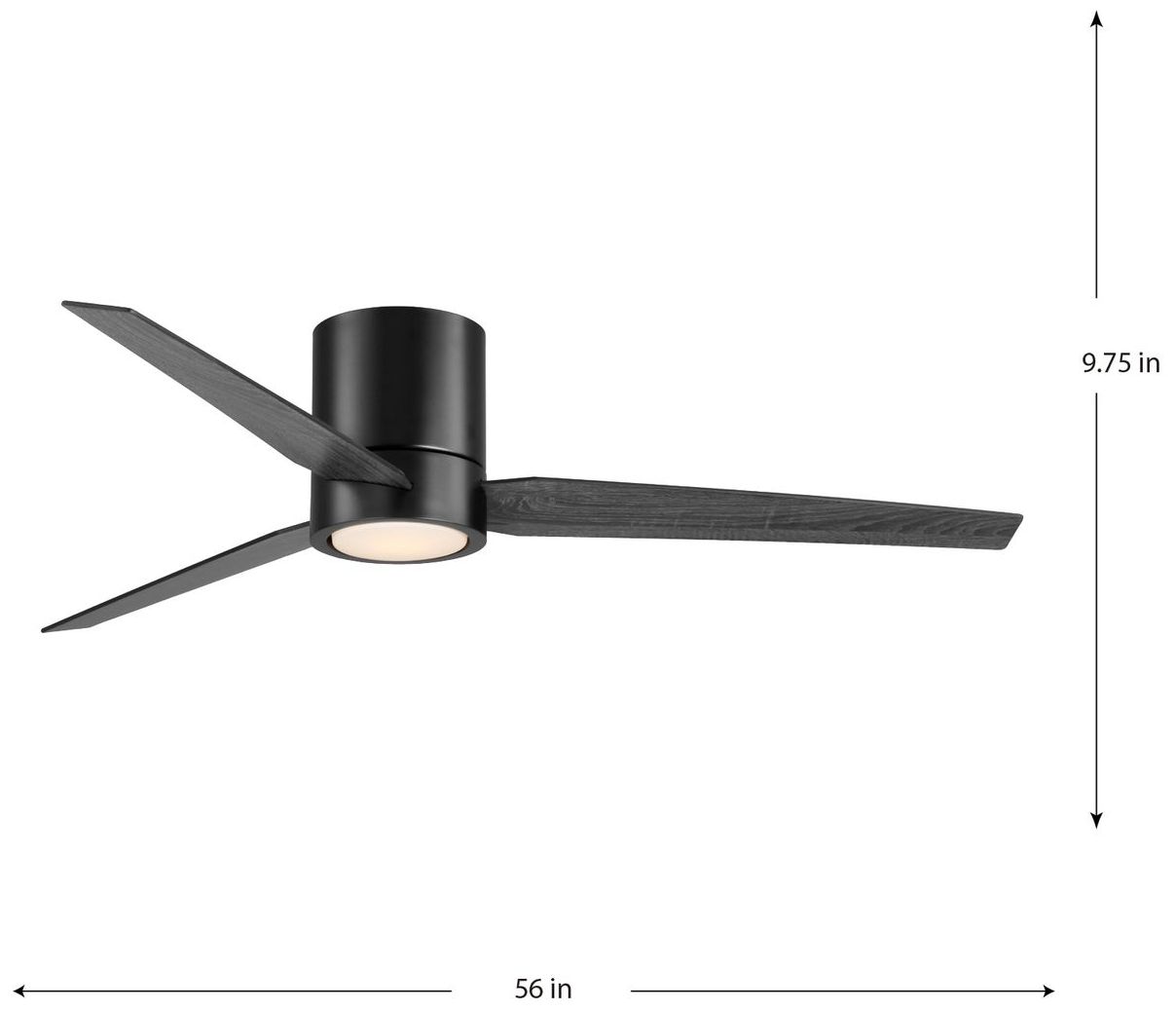Image 4 Braden Collection 56" Three-Blade Indoor Hugger Ceiling Fan more views