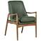 Braden Mid-Century Eden Leather and Oak Dining Armchair