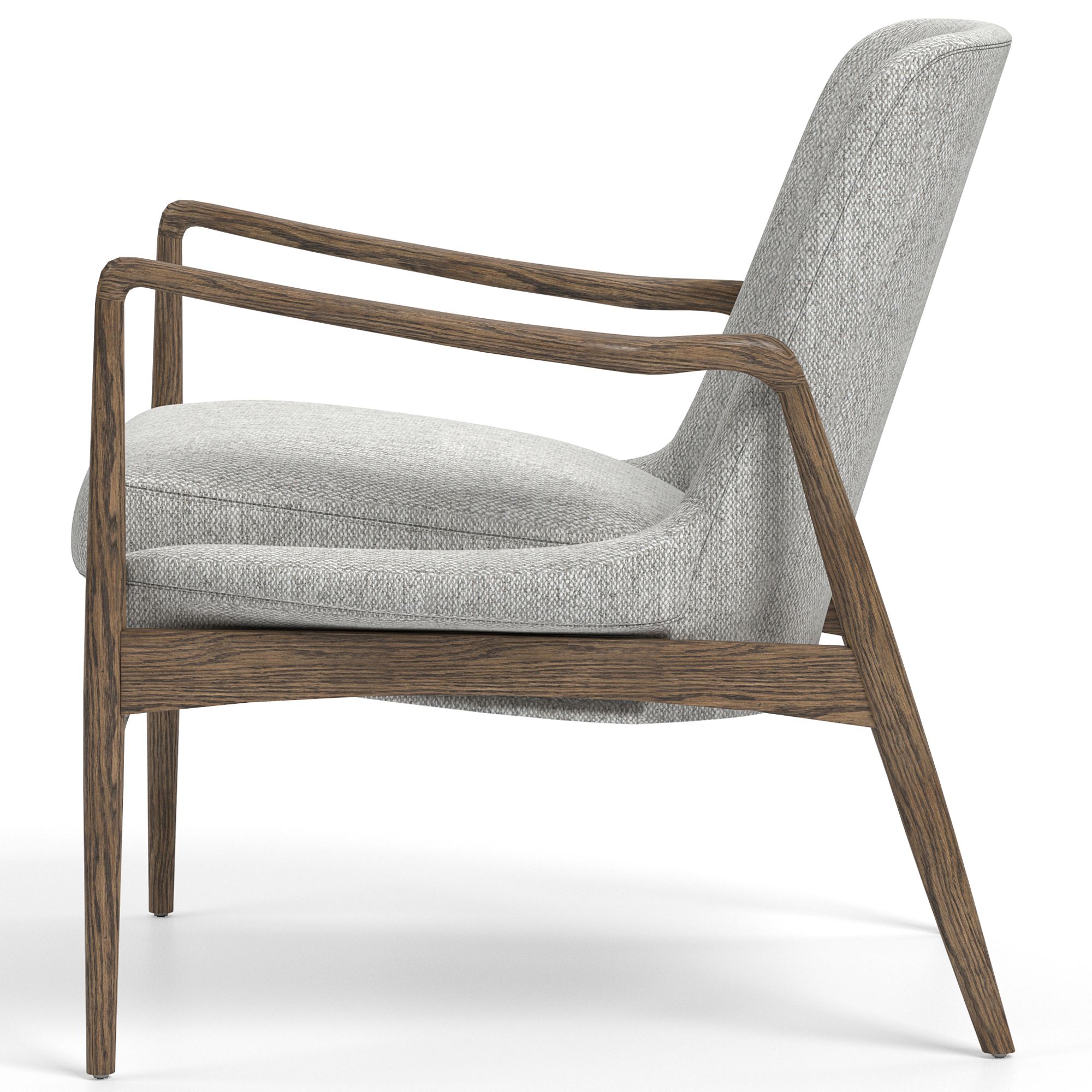 Braden MidCentury Manor Gray Nettlewood Chair 97M66 Lamps Plus