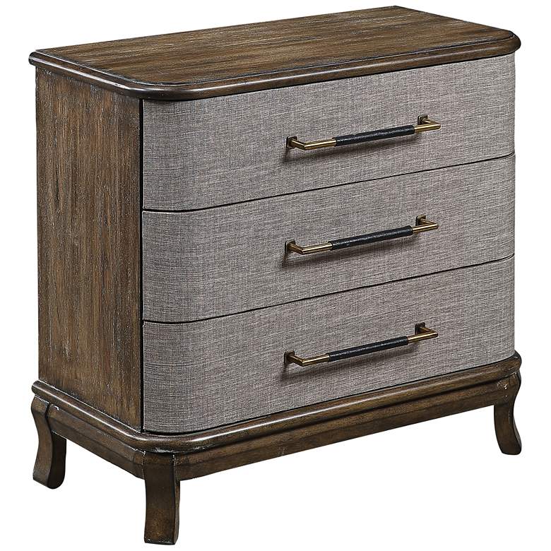 Image 2 Bradenton 32 inch Wide Brown 3-Drawer Wood Accent Chest