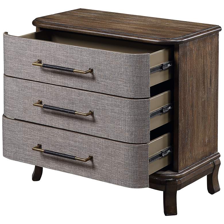 Image 5 Bradenton 32 inch Wide Brown 3-Drawer Wood Accent Chest more views