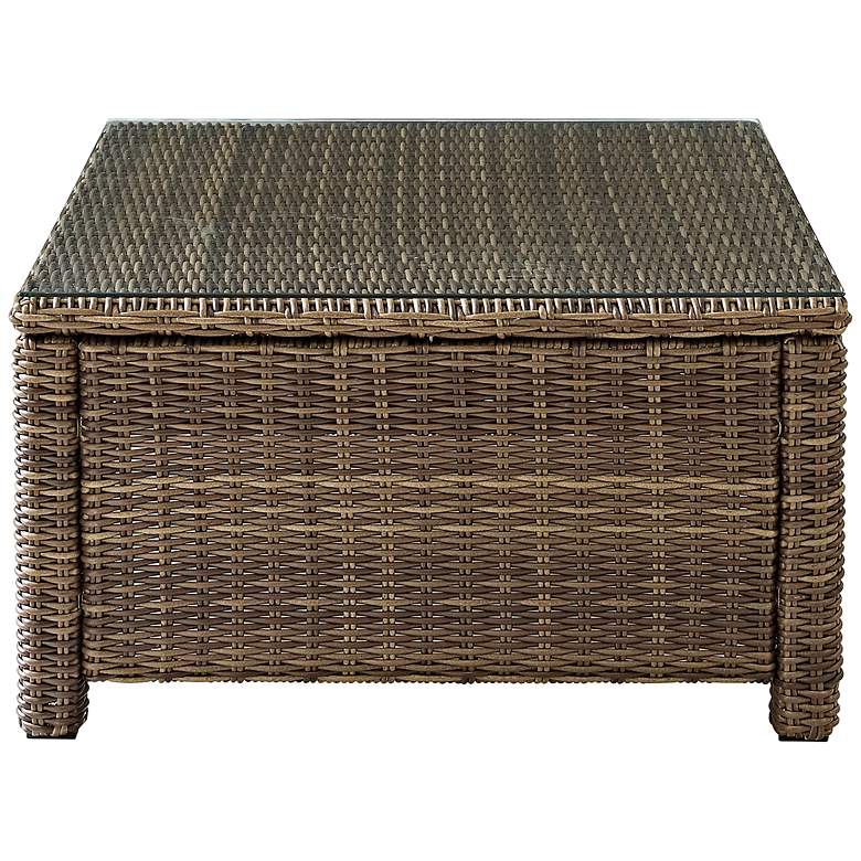 Image 2 Bradenton 32" x 32" Faux Wicker Outdoor Coffee Table by Crosley more views