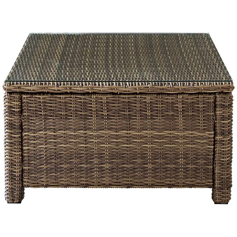 Image 2 Bradenton 32 inch x 32 inch Faux Wicker Outdoor Coffee Table by Crosley more views