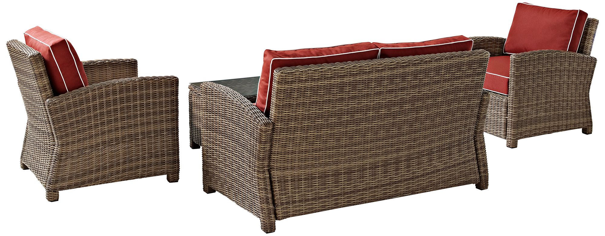 Bradenton sofa with online sangria cushions