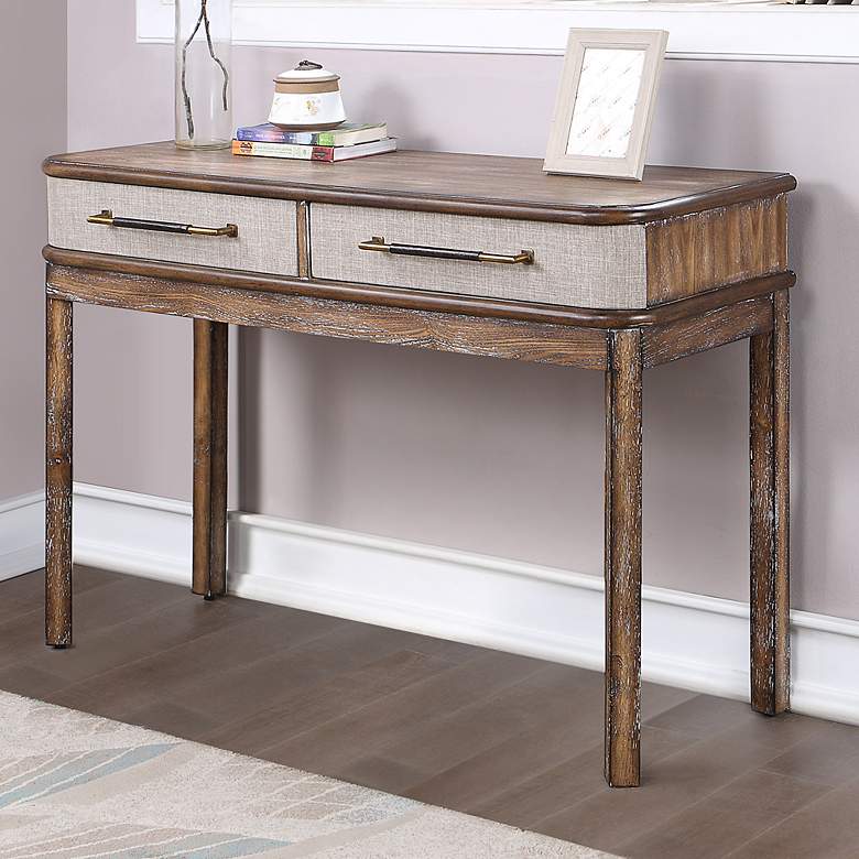 Image 1 Bradenton 48" Wide Brown Wood 2-Drawer Console Table