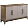 Bradenton 60" Wide Brown 4-Door Wood Media Credenza