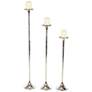 Bradenton Polished Silver Pillar Candle Holders Set of 3