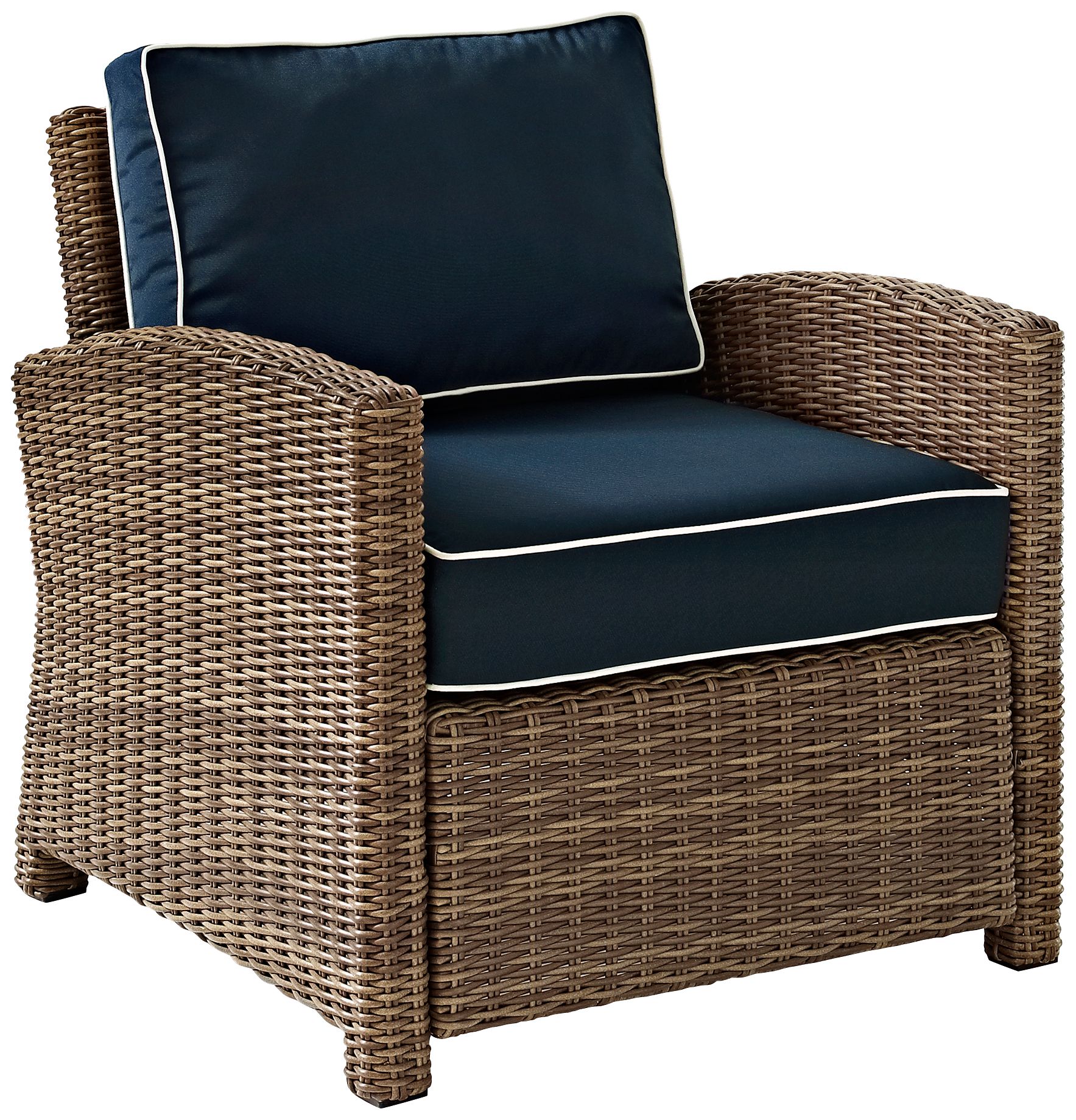 Navy rattan online chair