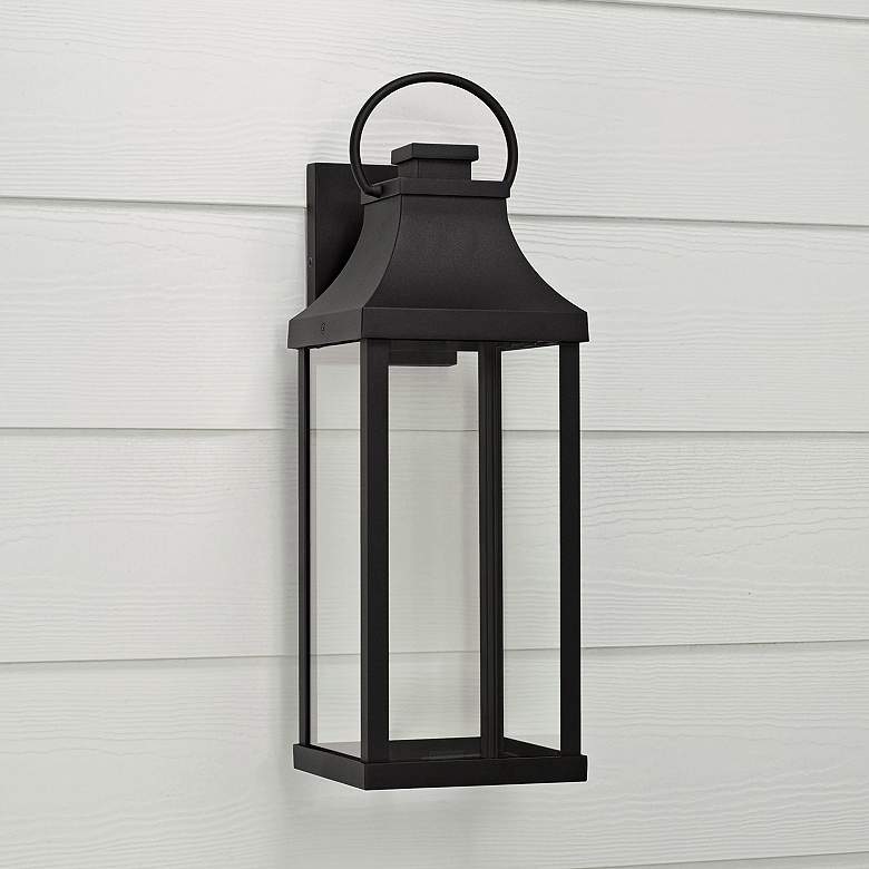 Image 2 Bradford 20 3/4" High Black Outdoor Lantern Wall Light