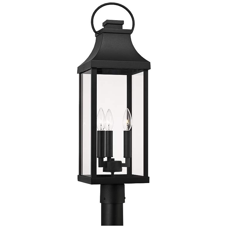 Image 3 Bradford 26 3/4" High Black Outdoor Lantern Post Light