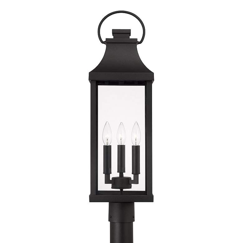 Image 6 Bradford 26 3/4" High Black Outdoor Lantern Post Light more views