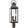 Bradford 26 3/4"H Oiled Bronze 3-Light Outdoor Post Lantern