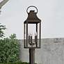 Bradford 26 3/4"H Oiled Bronze 3-Light Outdoor Post Lantern