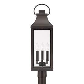 Image5 of Bradford 26 3/4"H Oiled Bronze 3-Light Outdoor Post Lantern more views