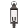 Bradford 26 3/4"H Oiled Bronze 3-Light Outdoor Post Lantern