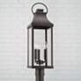 Bradford 26 3/4"H Oiled Bronze 3-Light Outdoor Post Lantern