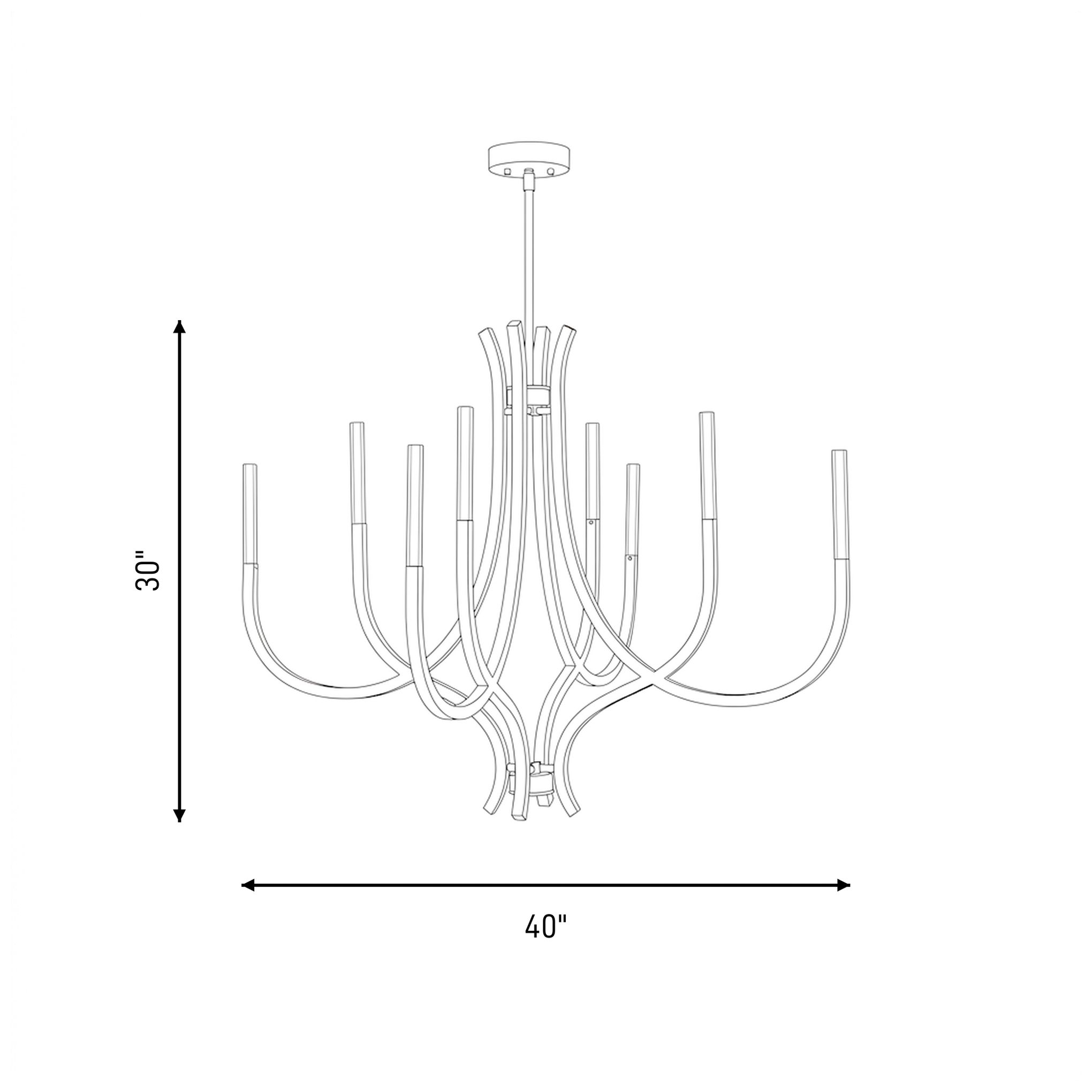 Bradford 8-Light Chandelier in Mediterranean Bronze