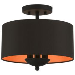 Bradhurst 3 Light Black Semi-Flush Mount