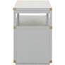 Bradley 35" Wide Dove Gray and Gold 2-Drawer Nightstand