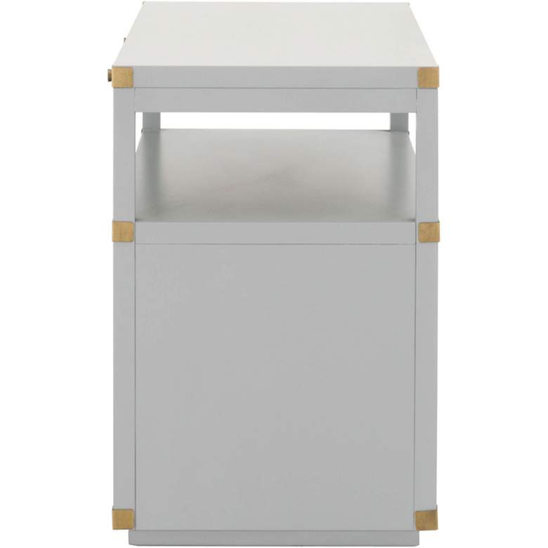 Image 5 Bradley 35" Wide Dove Gray and Gold 2-Drawer Nightstands Set of 2 more views