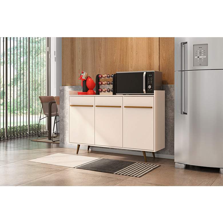Image 1 Bradley 53.54 Buffet Stand with 4 Shelves in Off White