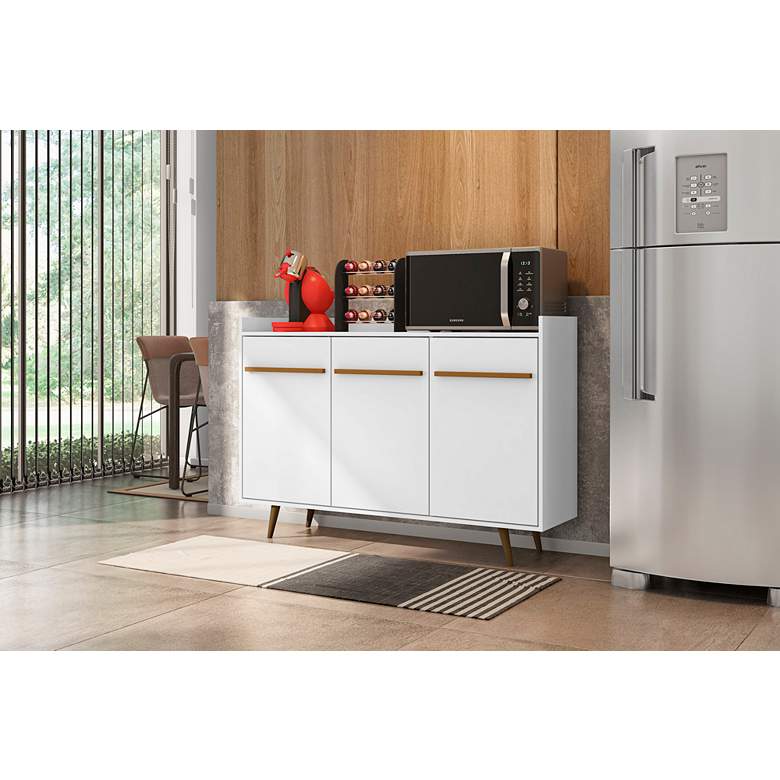 Image 1 Bradley 53.54 Buffet Stand with 4 Shelves in White