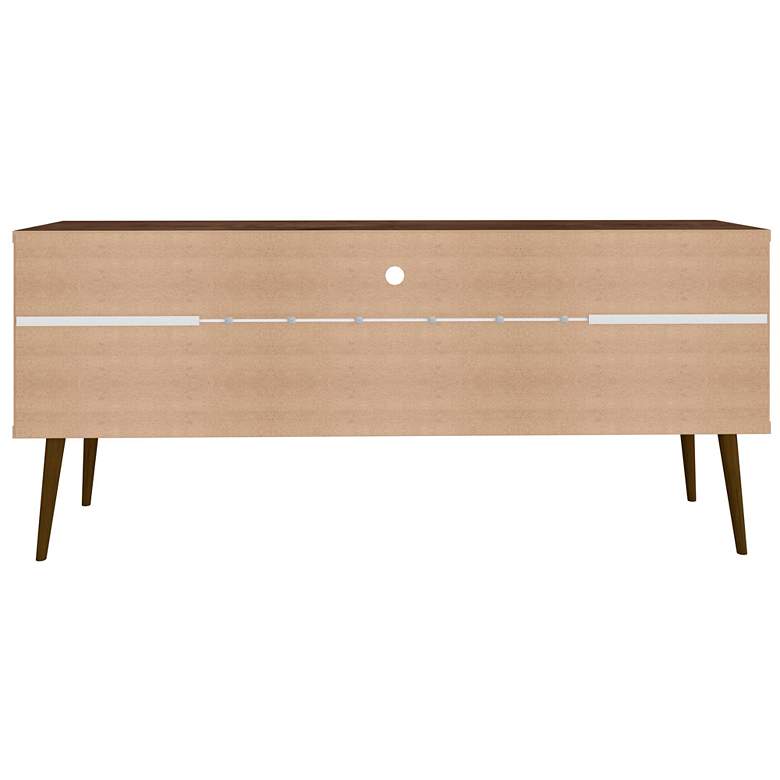 Image 7 Bradley 63"W Brown and White TV Stand with 2 Storage Shelves more views